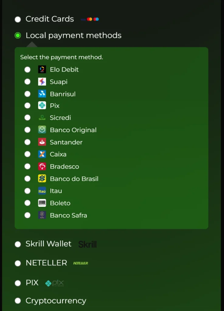 masterfunders local payment method brazil