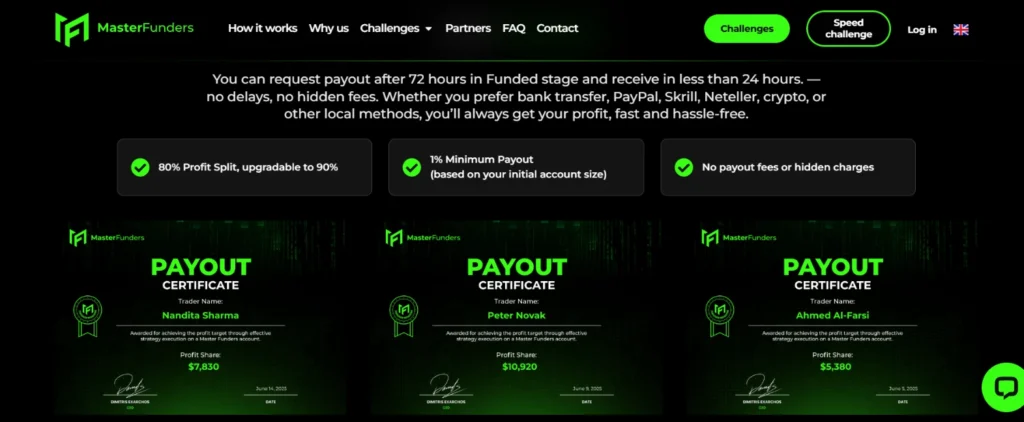 masterfunders payout