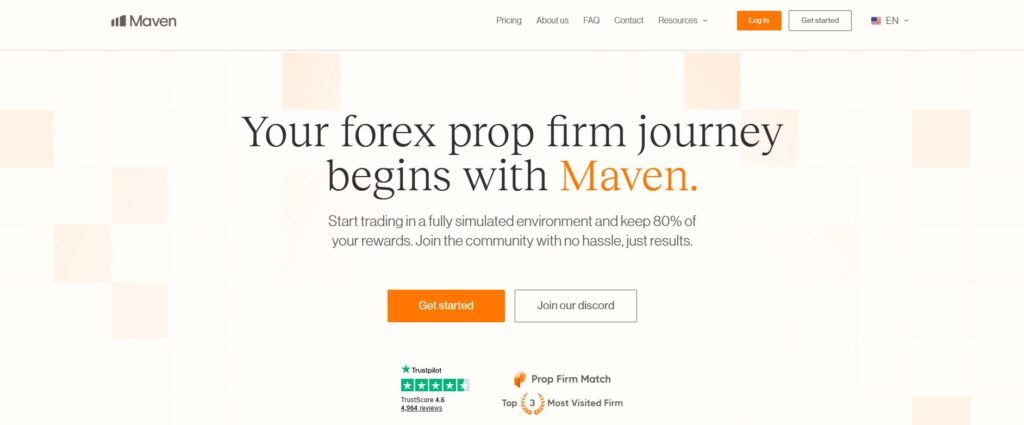 maven trading homepage
